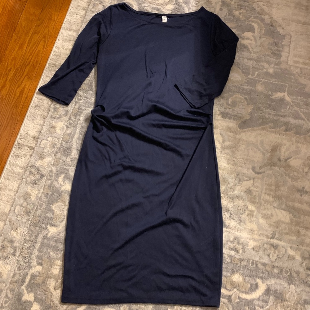Pink Blush maternity dress- navy